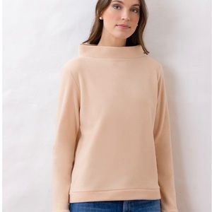 Dudley Stephens boatneck fleece in blush/natural